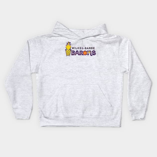 Wilkes-Barre Barons Basketball Kids Hoodie by Kitta’s Shop